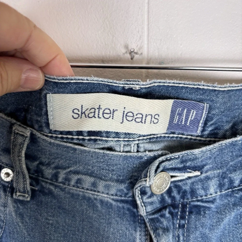 Vintage 90s Y2K Gap Skater Jeans Baggy Distressed Denim Mens 36x31.5‎